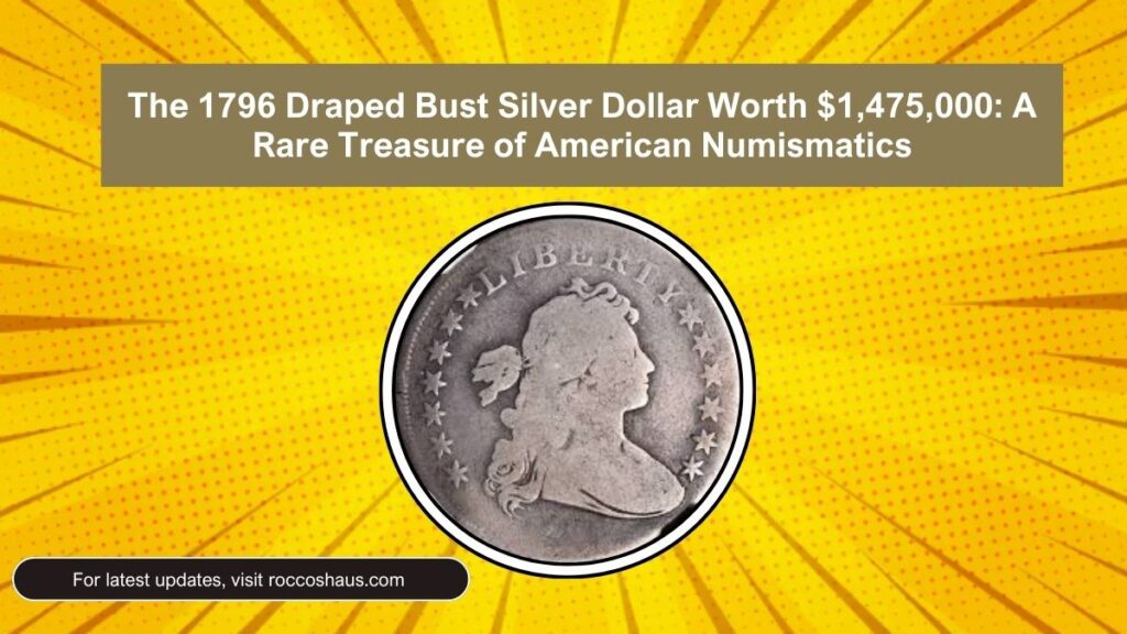 The 1796 Draped Bust Silver Dollar Worth $1,475,000: A Rare Treasure of American Numismatics