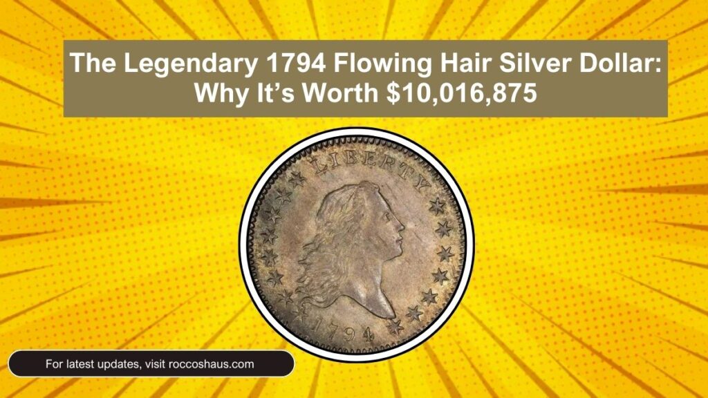 The Legendary 1794 Flowing Hair Silver Dollar Why It’s Worth $10,016,875